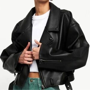 Lioness Black Leather Jacket